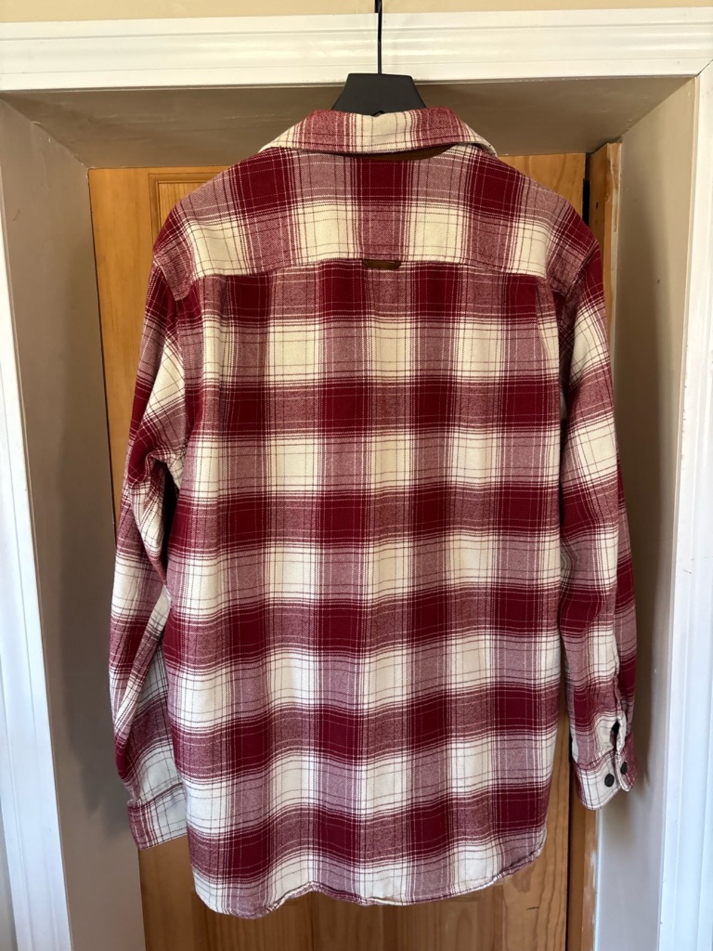 Orvis Perfect Flannel Shirt Button Down, Plaid Cotton Outdoorsman Crimson XLT - Picture 2 of 13